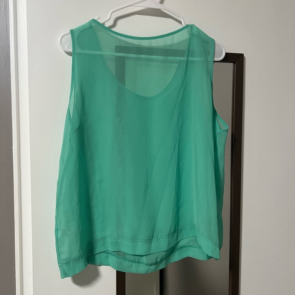 American Apparel Sheer Layered Camisole in Mint